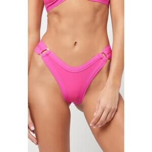 L*Space Anna Bikini Bottom in Bougainvillea Pink Size Small Bitsy Cut NWT